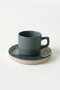 Hermia Juego de tazas de té y platillos de gres cerámico, 12 piezas